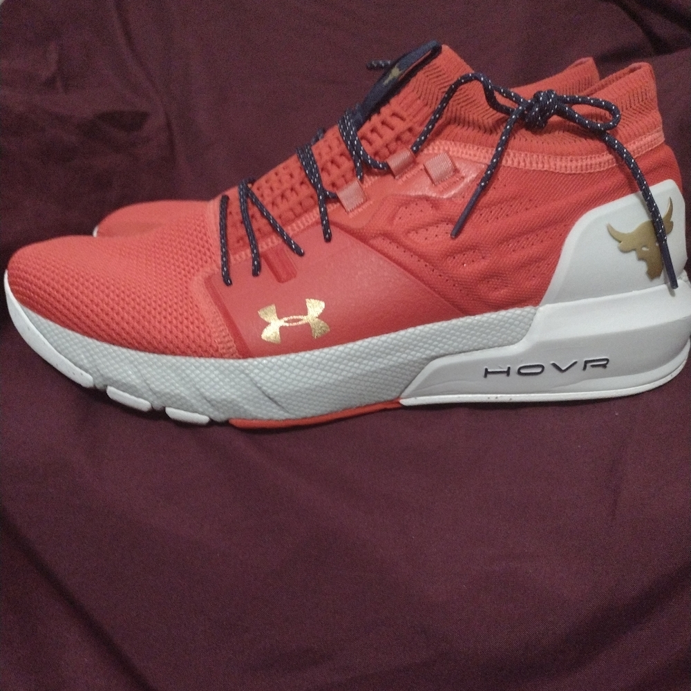Under Armour Project The Rock 2 Blood Orange  Anthem Red/Halo Grey size 12.5